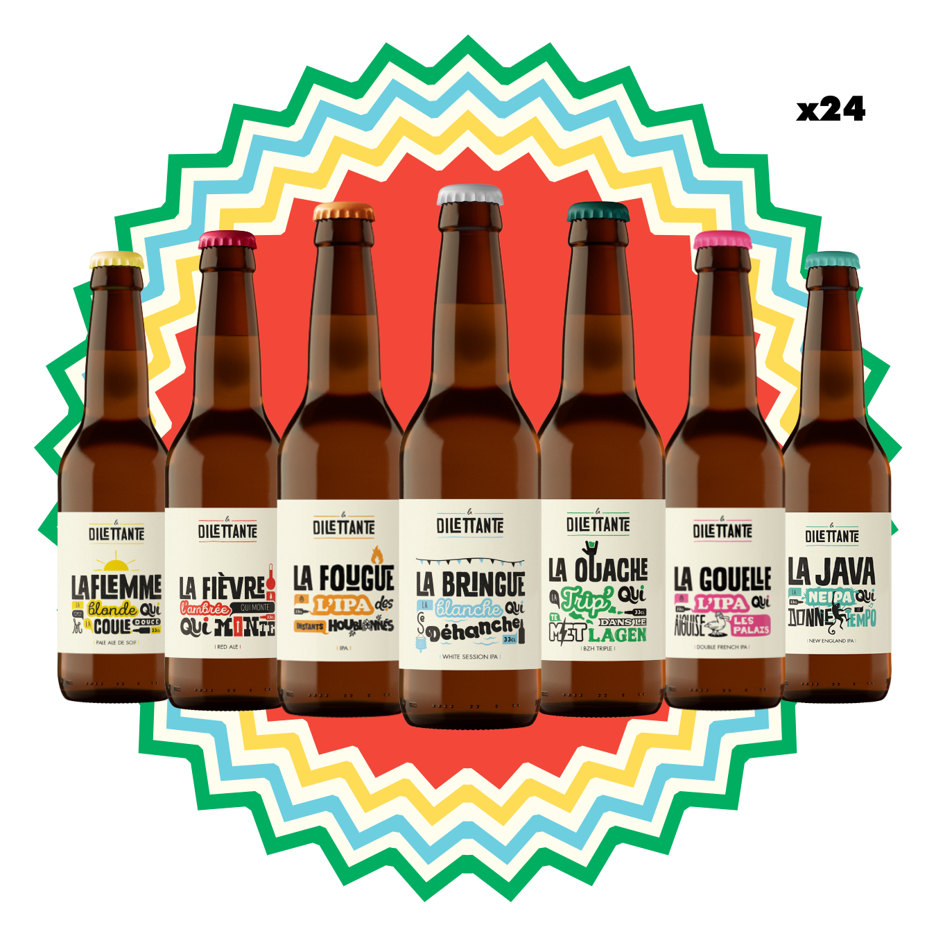 Pack de bières découverte - Brasserie La Dilettante La Dilettante - 33cl
