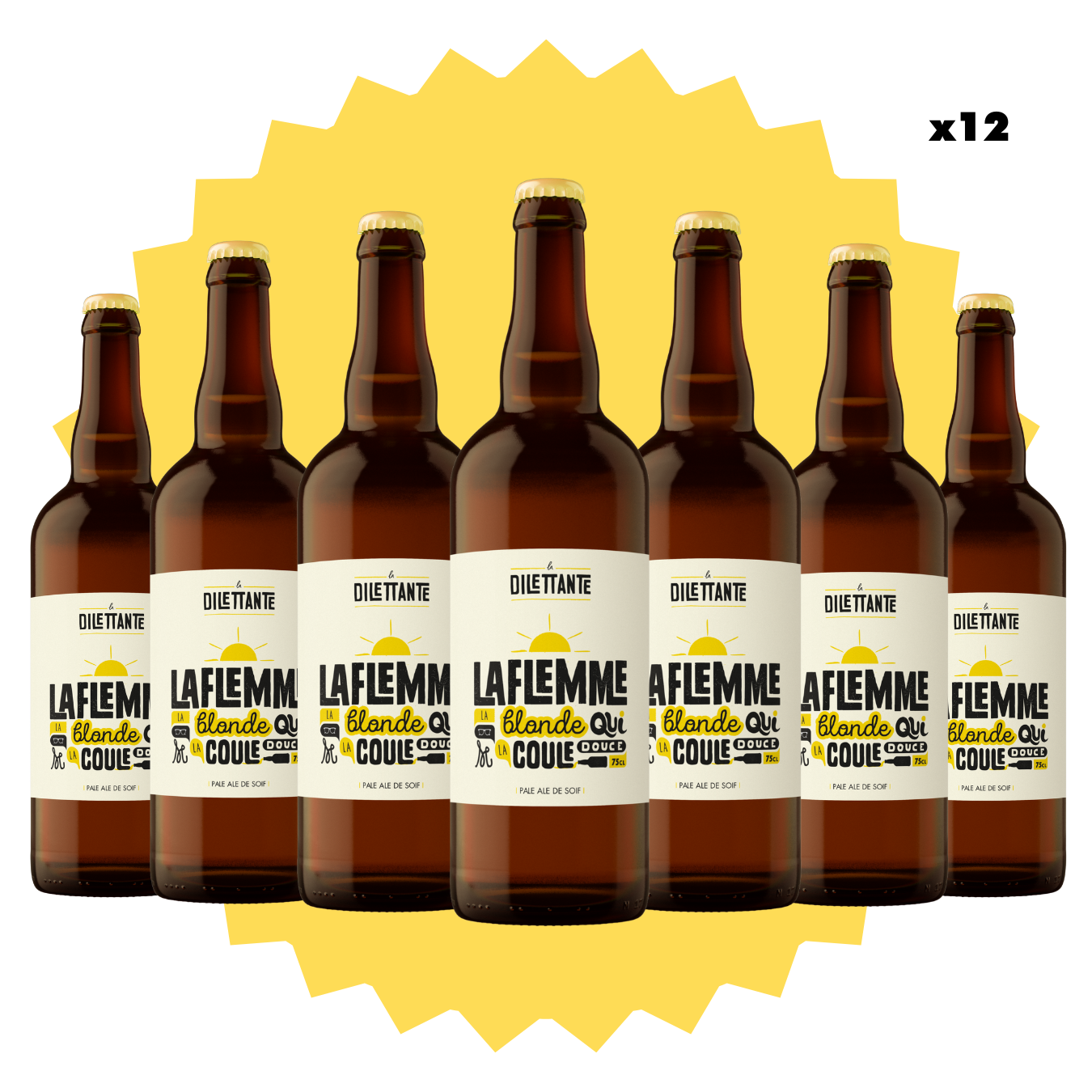 Pack La Flemme - Blonde - Brasserie La Dilettante La Dilettante - 75cl