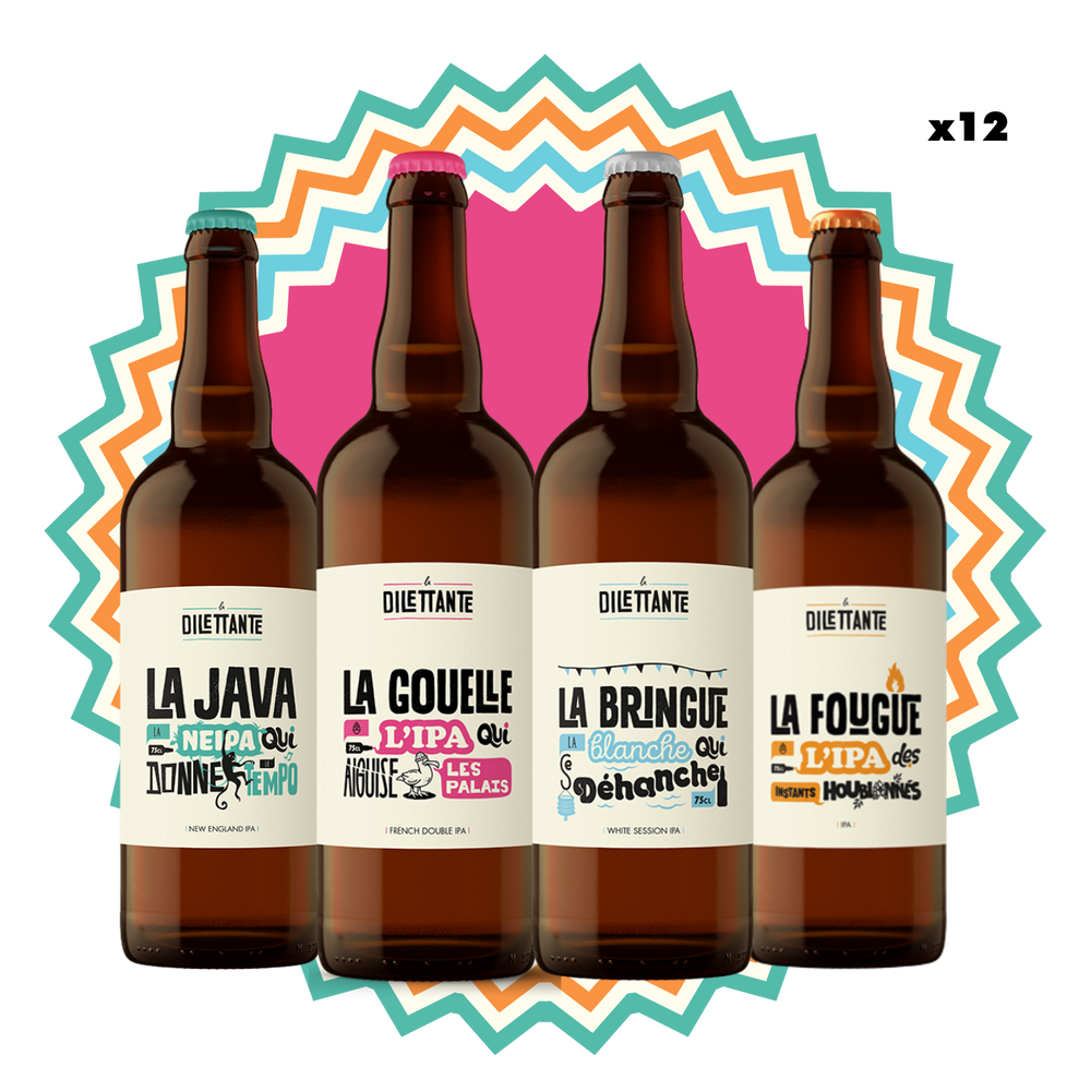 Pack de bières IPA - Brasserie La Dilettante La Dilettante - 75cl